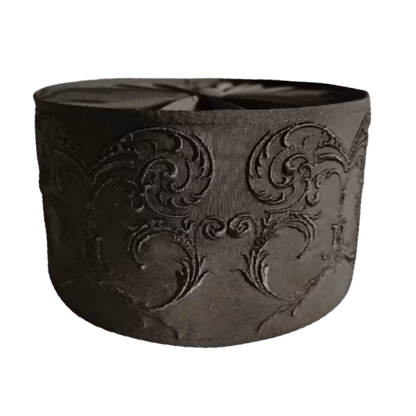 Patterned Skoufos Product Image Black Embroidered Skufia (Semi-Hard) | Monastic Skoufos
