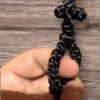 photo_2025-03-14_12-13-46 HANDMADE Tailless Black Satin PRAYER ROPE/KOMBOSKINI/CHOTKI (50 Knots) with CHINA BONE PATTERNED Beads - Unparalleled Comfort, Portable, & Discreet
