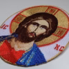 photo_122@28-02-2025_09-26-45 Christ the Light Embroidered Icon Applique - Orthodox Byzantine Style - Monastic Handmade - Gold Border