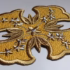 Byzantine Applique Cross with Thirteen Flowers & 12 Petals - Priest Vestment Applique - Custom Colors - Orthodox Monastic Handmade