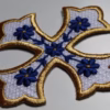 photo_106@28-02-2025_09-26-35 Byzantine Applique Cross with Five Flowers - Priest Vestment Applique - Custom Colors - Orthodox Monastic Handmade