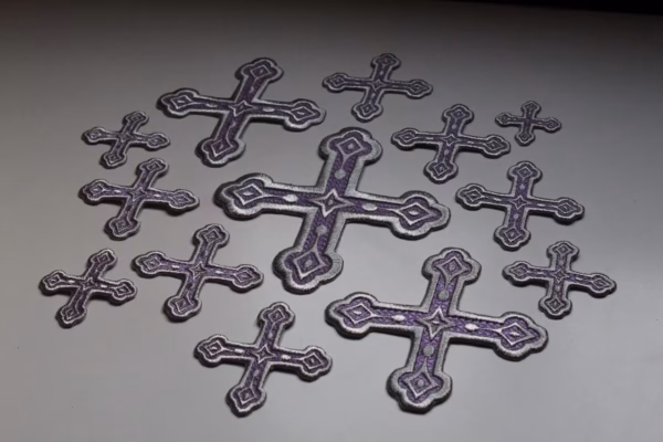 Orthodox Priest Vestment Cross Applique Set (13 Pieces)