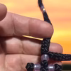 HANDMADE Tailless Black Satin PRAYER ROPE/KOMBOSKINI/CHOTKI (100 Knots) with GOLD & LILAC Beads - Unparalleled Comfort for All-Day Prayer