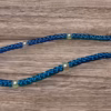 HANDMADE Tailless Azure Blue Satin PRAYER ROPE/KOMBOSKINI/CHOTKI (100 Knots) with FAUX-PEARL Beads - Unparalleled Comfort for All-Day Prayer