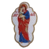 Theotokos Full Body Applique Theotokos with Christ Child Full-Body Icon Applique - Orthodox Byzantine - Gold Accents, Blue/Red/White - Monastery Made