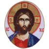 Christ the Light Applique Christ the Light Embroidered Icon Applique - Orthodox Byzantine Style - Monastic Handmade - Gold Border