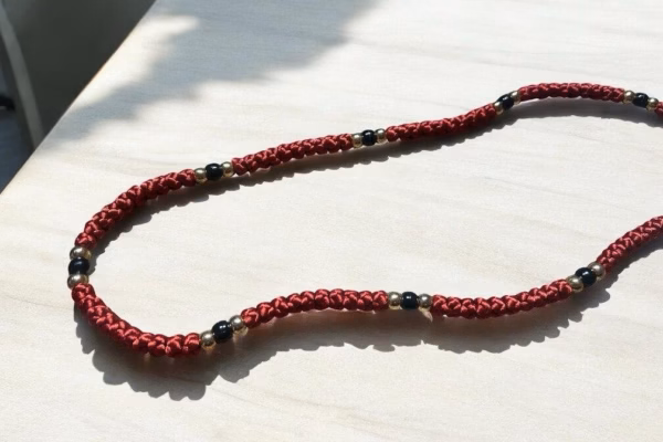HANDMADE Rustic Red Satin PRAYER ROPE/KOMBOSKINI/CHOTKI (100 Knots) - Unparalleled Comfort for All-Day Prayer