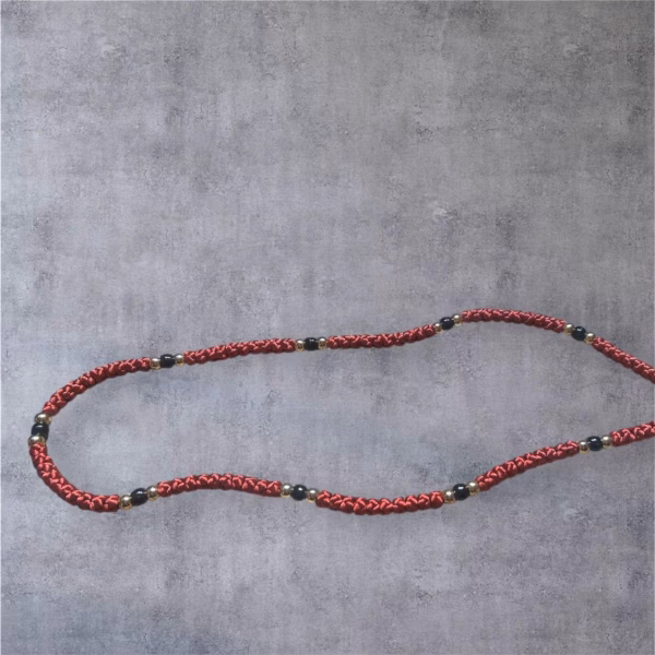 HANDMADE Rustic Red Satin PRAYER ROPE/KOMBOSKINI/CHOTKI (100 Knots) - Unparalleled Comfort for All-Day Prayer