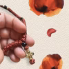 HANDMADE Rustic Red Satin PRAYER ROPE/KOMBOSKINI/CHOTKI (100 Knots) - Unparalleled Comfort for All-Day Prayer