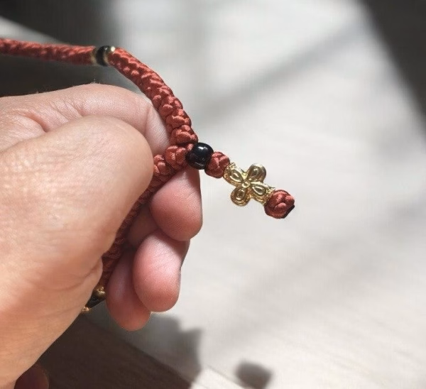 HANDMADE Rustic Red Satin PRAYER ROPE/KOMBOSKINI/CHOTKI (100 Knots) - Unparalleled Comfort for All-Day Prayer