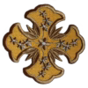 Byzantine Applique Cross with Thirteen Flowers & 12 Petals - Priest Vestment Applique - Custom Colors - Orthodox Monastic Handmade
