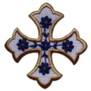 photo_104@28-02-2025_09-26-34 Byzantine Applique Cross with Five Flowers - Priest Vestment Applique - Custom Colors - Orthodox Monastic Handmade