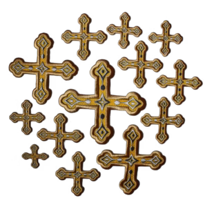 Orthodox Priest Vestment Cross Applique Set (13 Pieces)