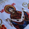 photo_2025-05-05_17-52-49 Embroidered Priest Cuffs Epimanikia - Christ & Theotokos Icons, Grape Vines - Custom Fabric Color - Monastic Handmade