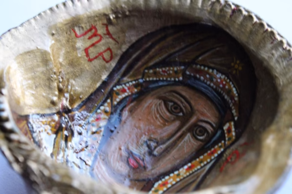 photo_2025-06-04_07-10-56 ONE-OF-A-KIND Theotokos Icon "Mother of Pearl" - Handpainted Clam Shell - Orthodox Monastic Iconography