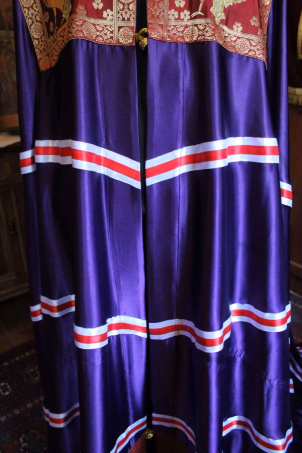 Orthodox Bishop's Mantle (Mandyas) – Royal Purple Monastic Vestment