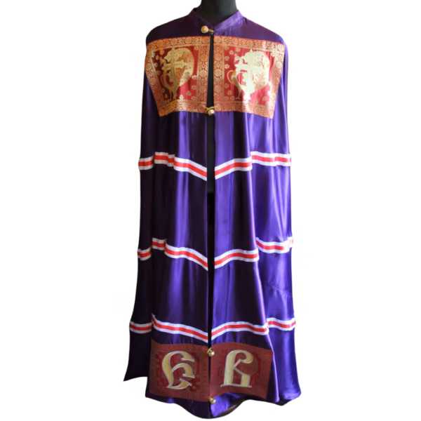 Orthodox Bishop's Mantle (Mandyas) – Royal Purple Monastic Vestment