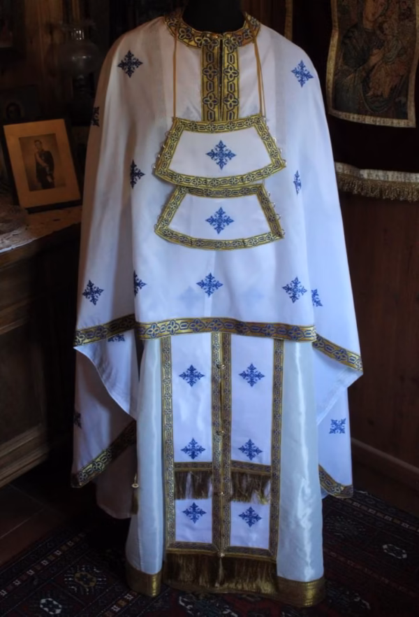 white orthodox priest vestment set Custom Orthodox Priest Vestments (Made to Order)
