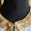 beige orthodox priest vestments neckline detail Custom Orthodox Priest Vestments (Made to Order)