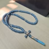 photo_2026-05-22_11-41-50 Azure Blue 100-Knot Satin Orthodox Prayer Rope (Komboskini)