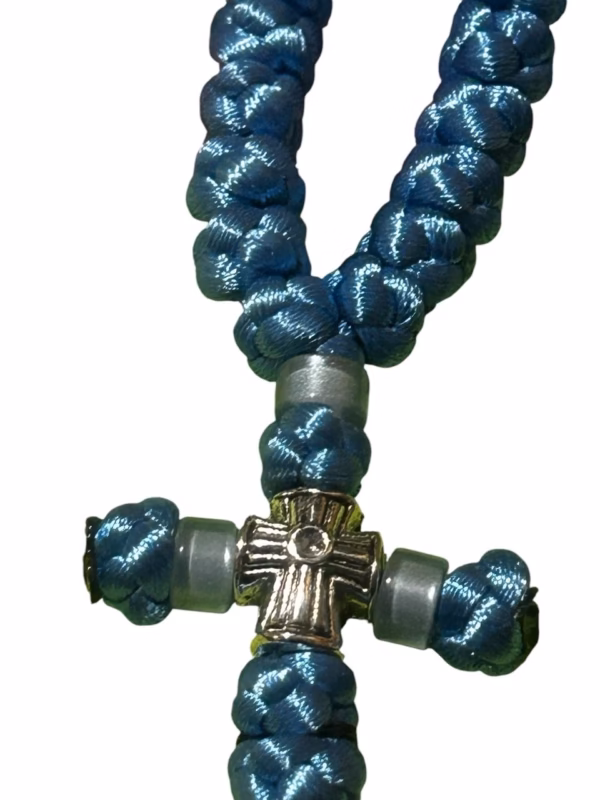 photo_2026-05-22_11-41-45 Azure Blue 100-Knot Satin Orthodox Prayer Rope (Komboskini)
