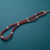 Burgundy 100-Knot Satin Prayer Rope (Komboskini) with Gold-Colored Cross