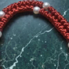 Burgundy 100-Knot Satin Prayer Rope (Komboskini) with Gold-Colored Cross