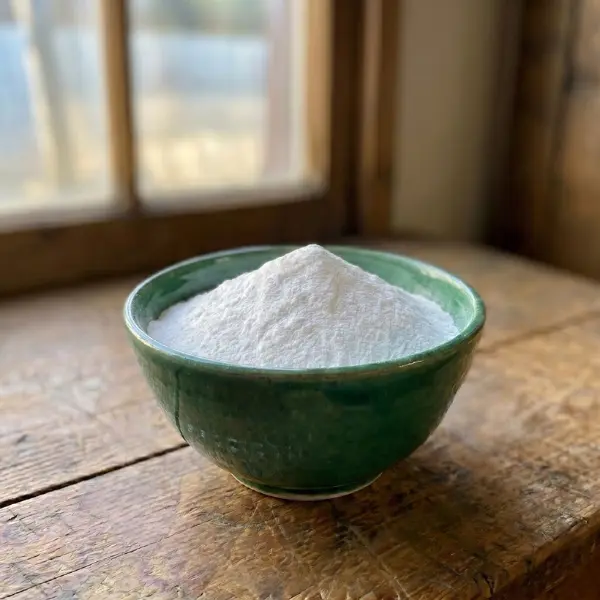 A bowl of pure magnesia powder for Greek incense making.