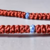 Burgundy 50-Knot Satin Prayer Rope (Komboskini) with China Pattern Beads