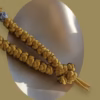 Gold 50-Knot Satin Prayer Rope (Komboskini) with China Pattern Beads