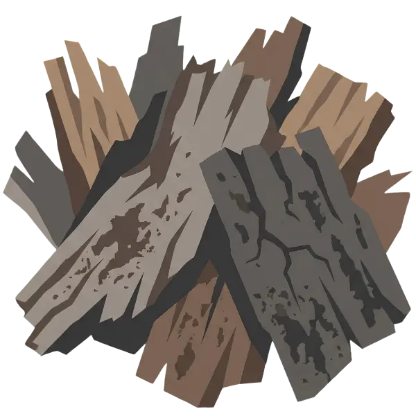 Bark scrapings from incense harvesting.