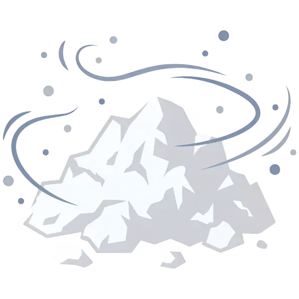 A pile of cheap talc.