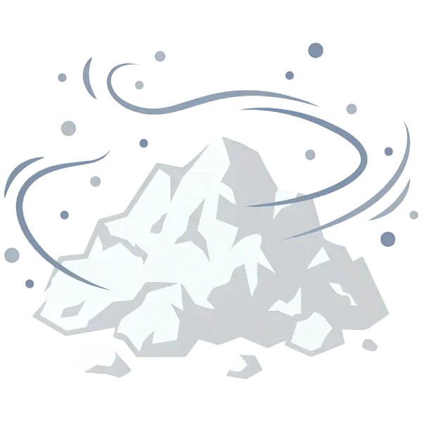 A pile of cheap talc.